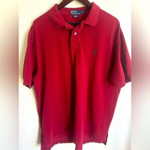 Polo Ralph Lauren Classic Fit Performance Polo Shirt Deep Red- Size XXL